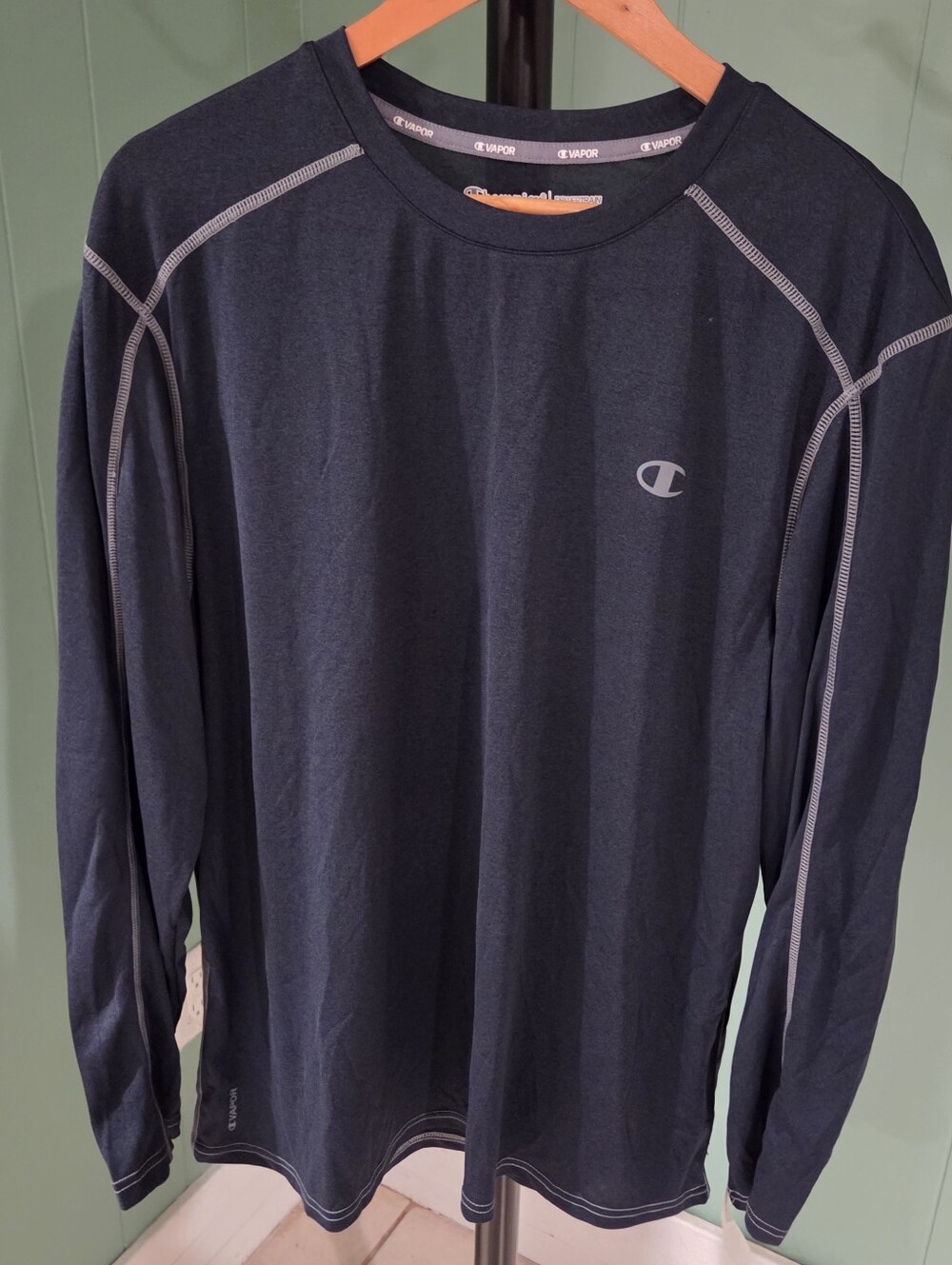 NWT Champion Blue Long Sleeve Athletic Tee, XL, Dri Fit